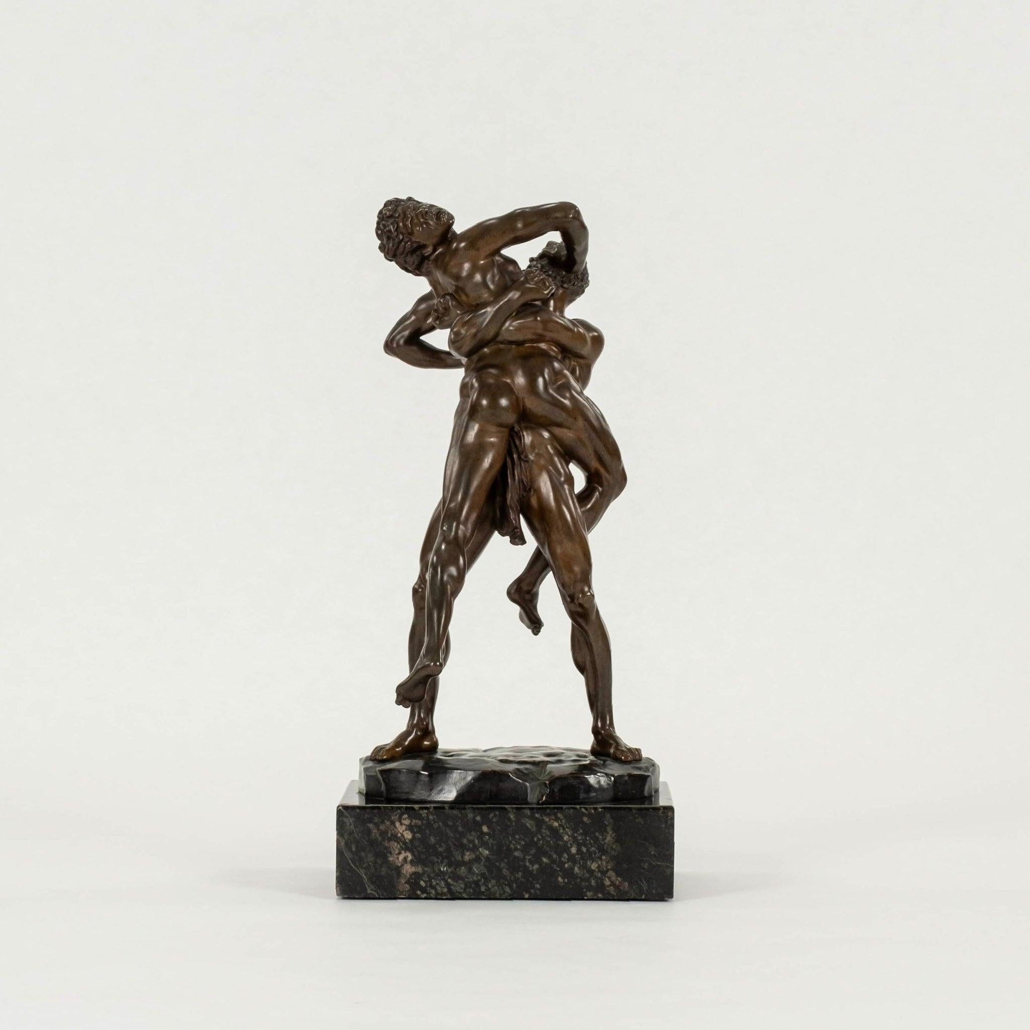 Bronzo Ercole Anteo - Scultura in bronzo di Carl Kauba in vendita