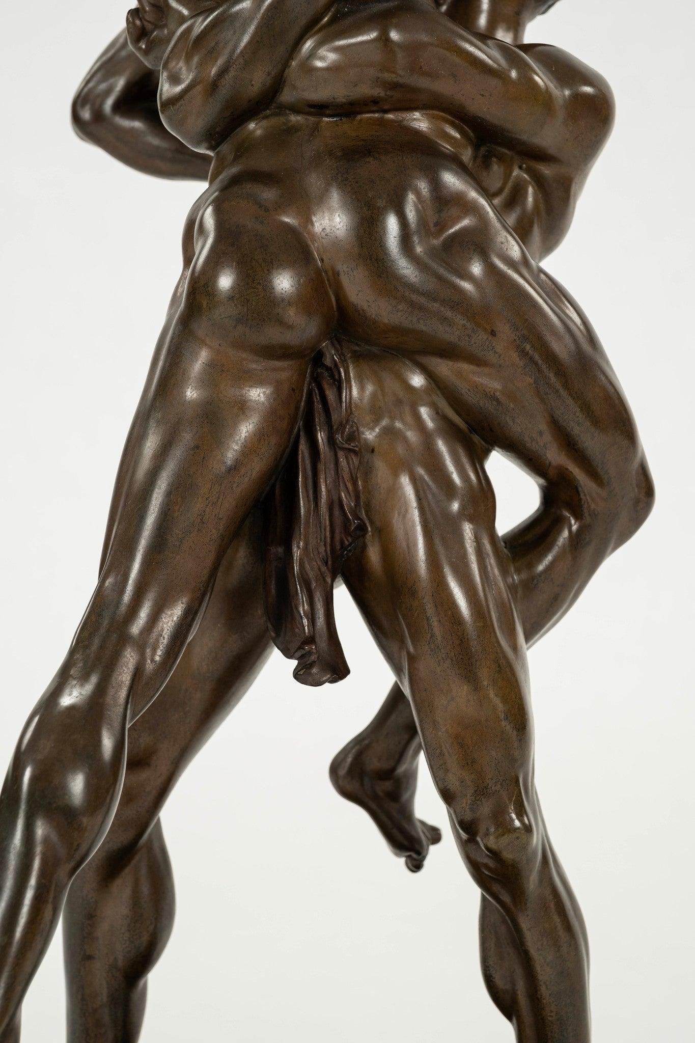 Ercole Anteo - Scultura in bronzo di Carl Kauba in vendita 3