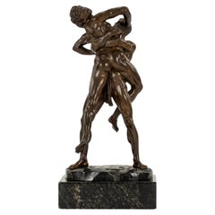 Hercules Antaeus Bronze Sculpture by Carl Kauba
