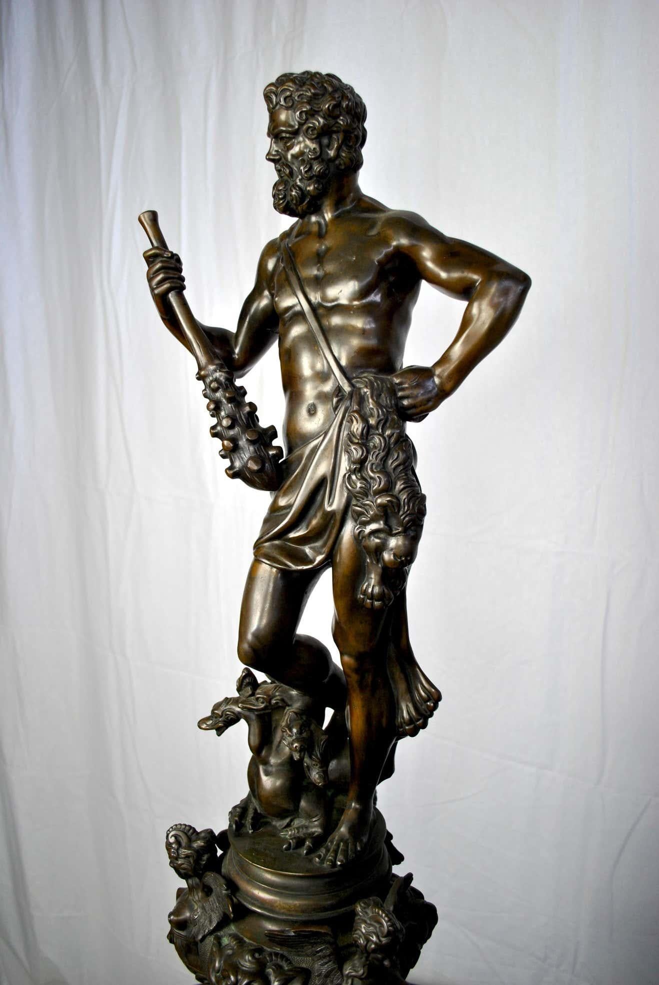 19th Century Hercules Bronze For Sale