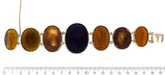 Antique Hercules Hermes Cesar Aphrodite Intaglii Glass Bracelet