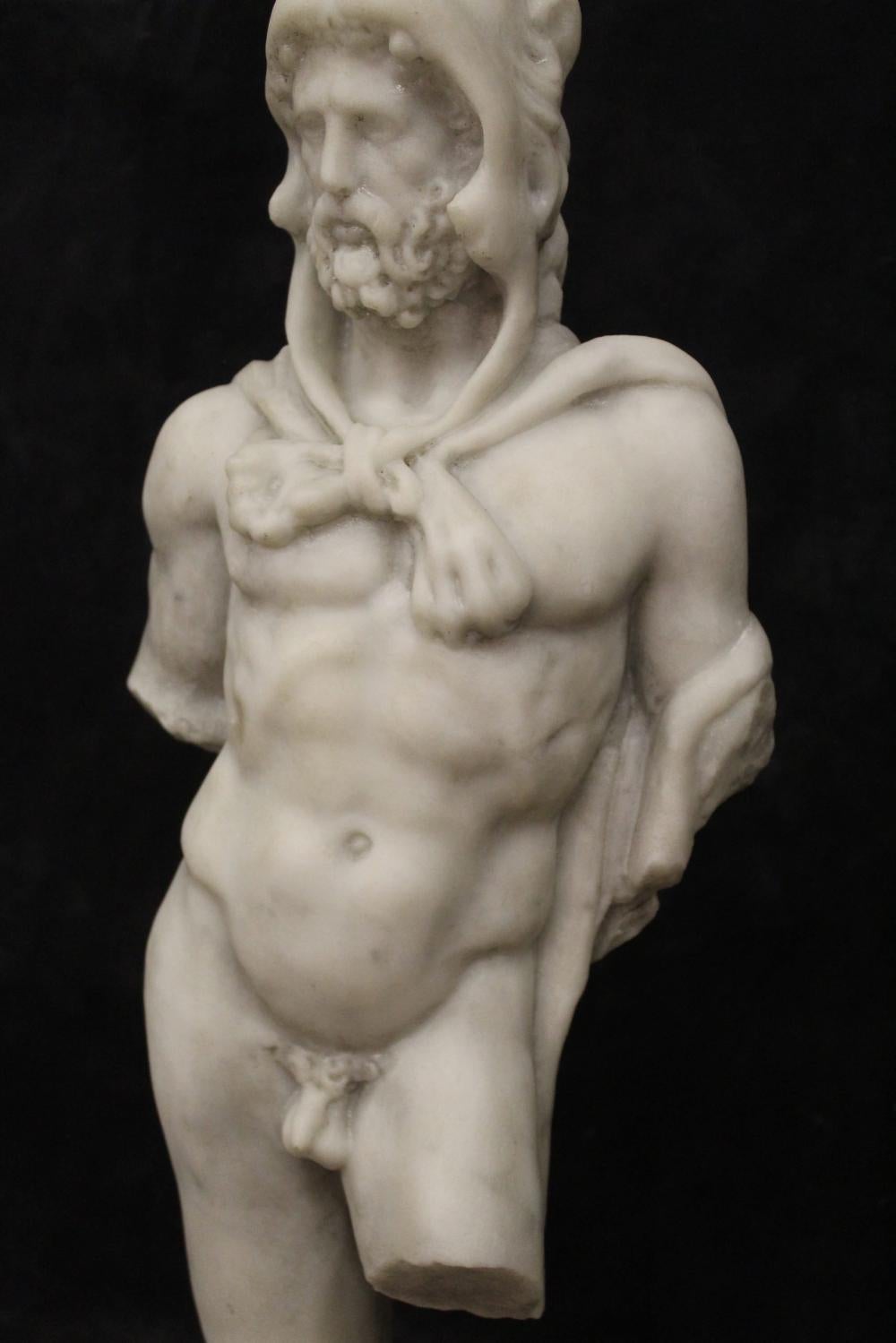 Marble Hercules in marble For Sale
