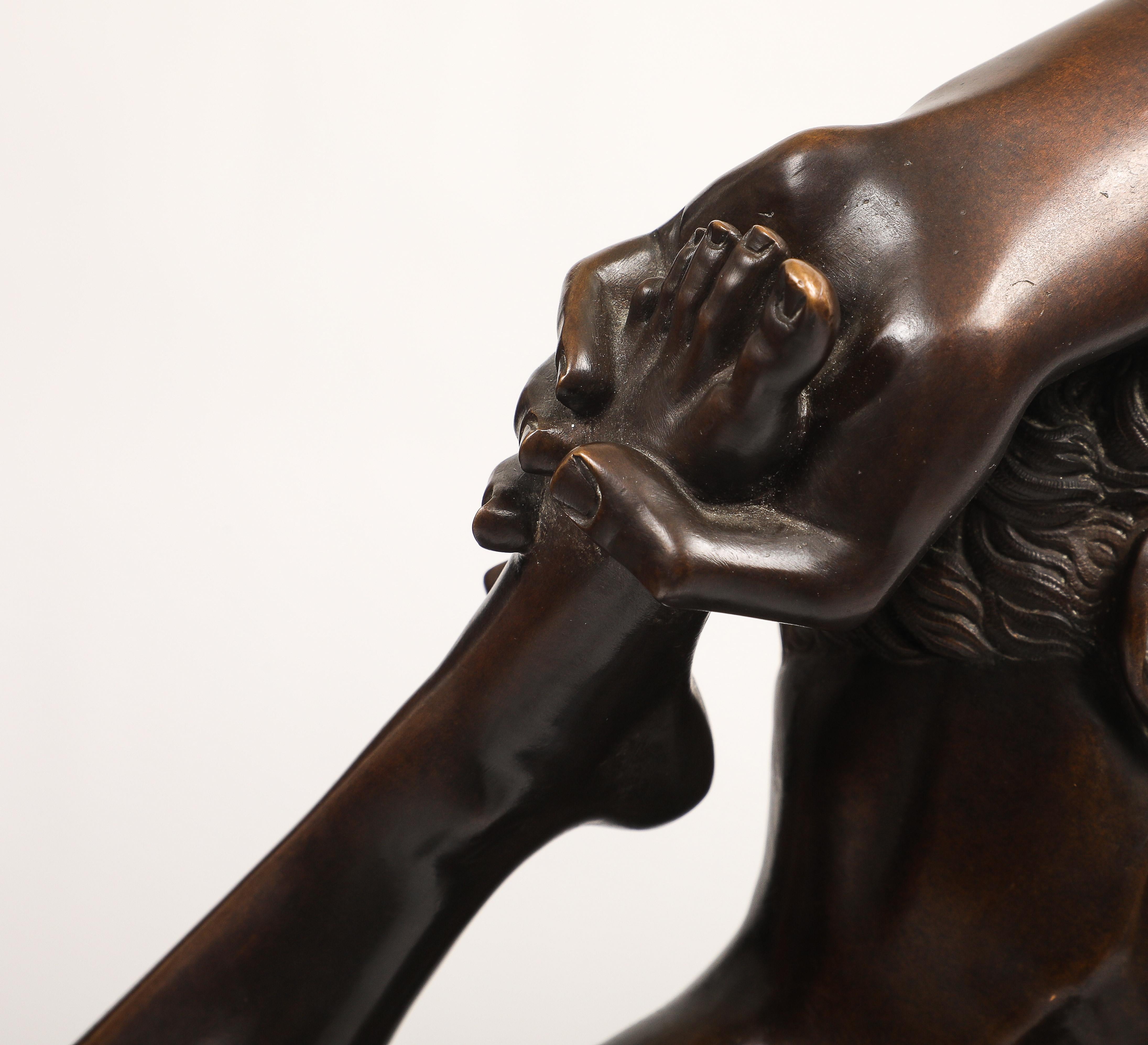 Hercule et Lichas, Grand Tour Groupe italien en bronze patiné, Antonio Canova en vente 11