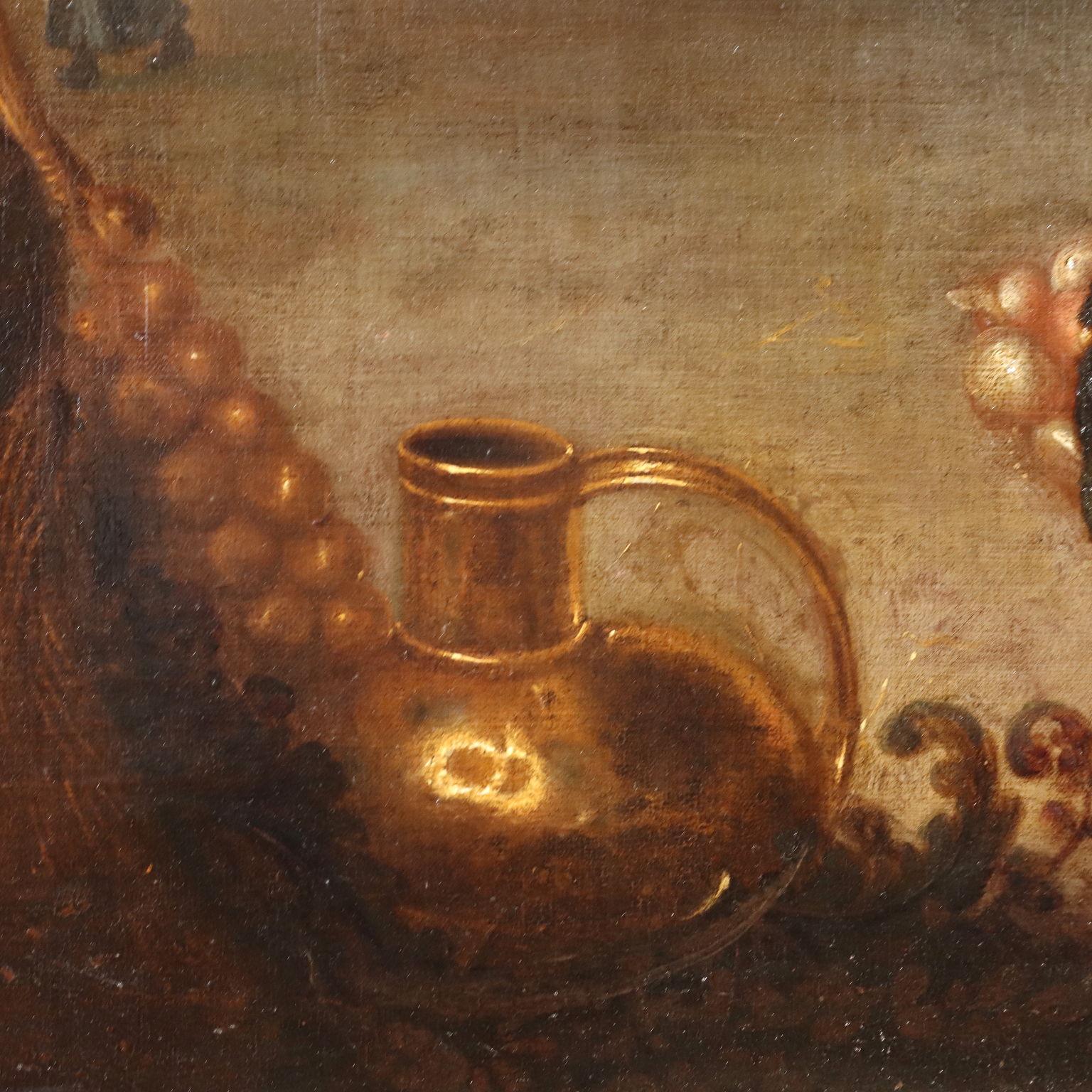 Figures with Autumnal Still Life, 17th century For Sale 5