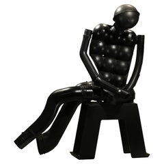 Hercules Sculpture, Plastic Assemblage in Black, 2001 by Jerry Ross Barrish