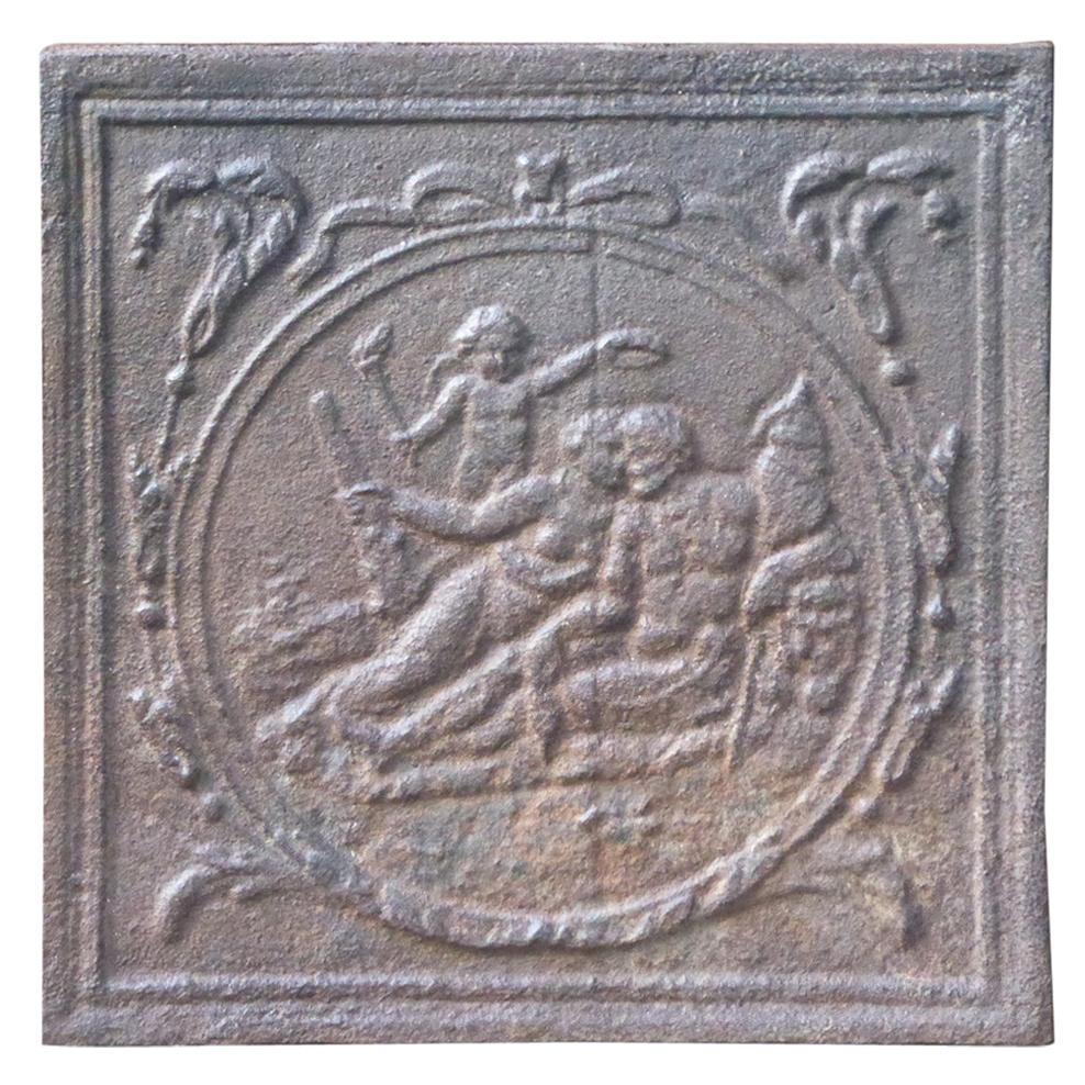 French 'Hercules Spinning at Omphale's Feet' Fireback / Backsplash