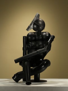 Escultura Esposa de Hércules Ensamblaje único de plástico Negro de Jerry Barrish