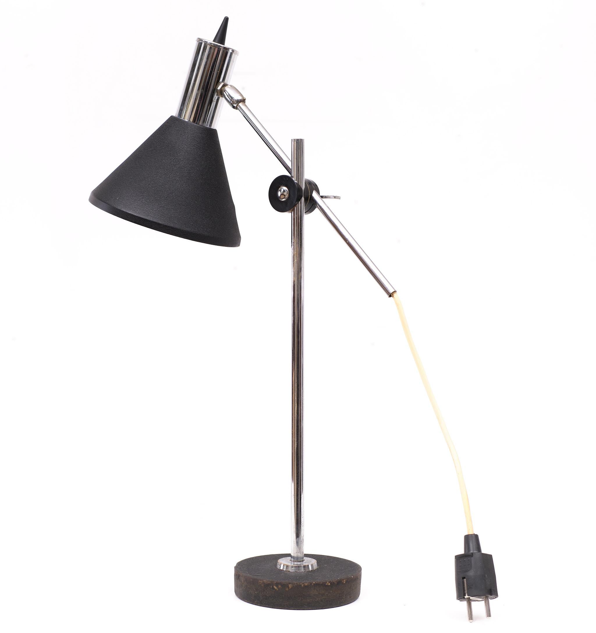 Metal Herda Adjustable Desk Lamp !960s Holland For Sale