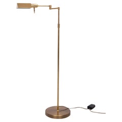 Herda Brass  Lampada da terra alogena a braccio oscillante anni '80