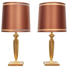 Vintage Herda Brass Table Lamps, Holland, 1970s