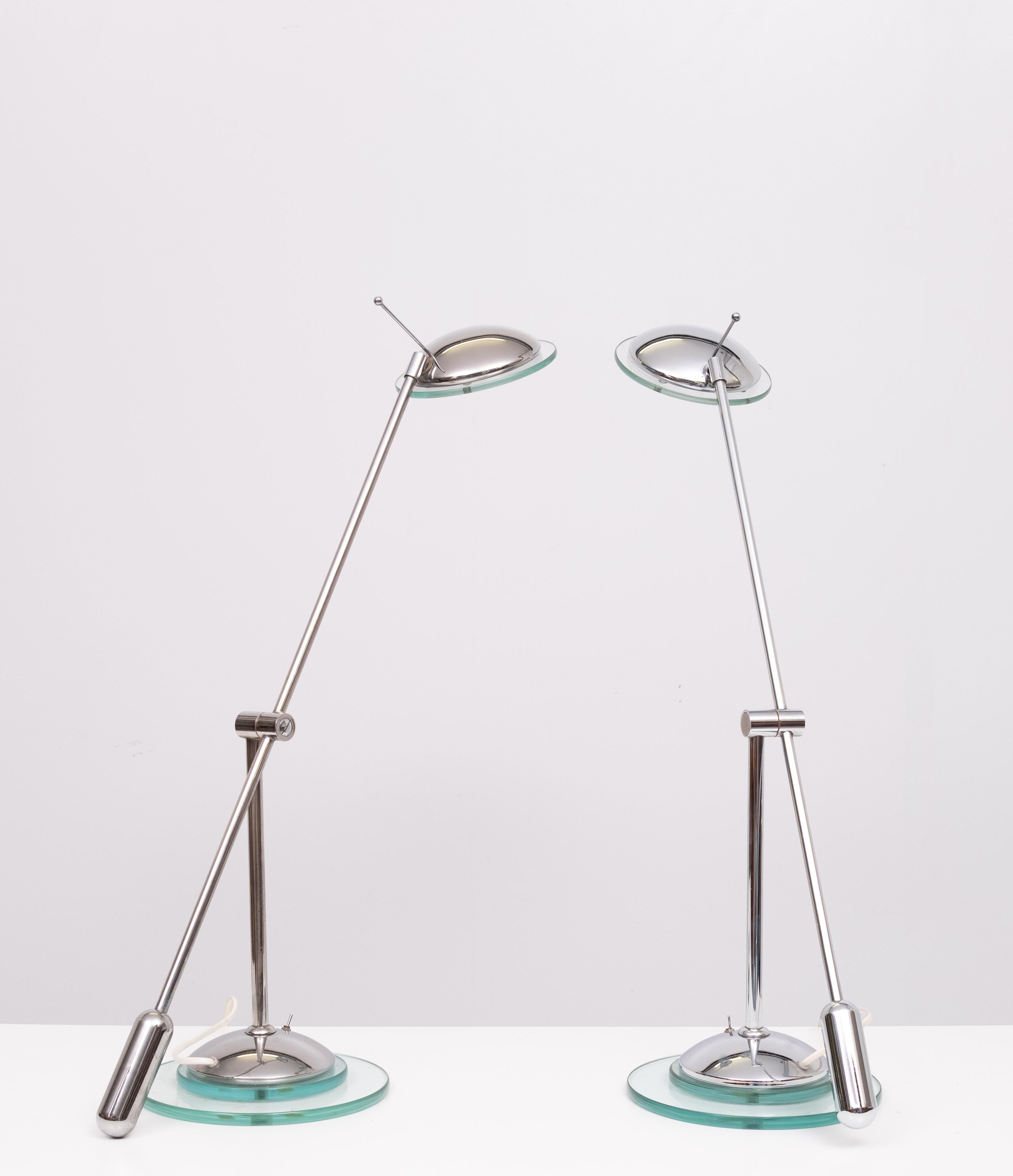 Herda Postmodern Halogen Counterbalance Design Vintage Desk Lamps . en vente 3