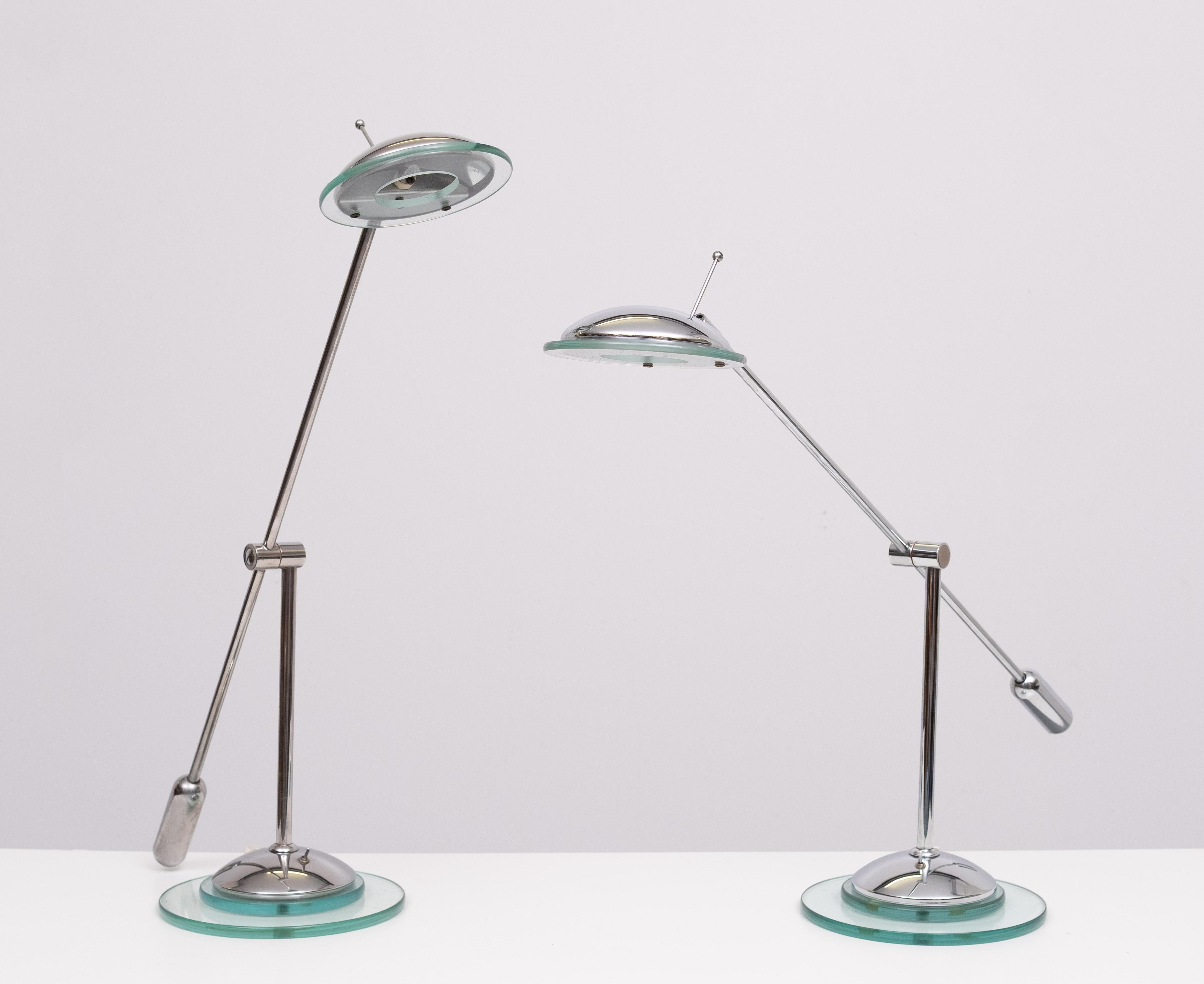 Postmoderne Herda Postmodern Halogen Counterbalance Design Vintage Desk Lamps . en vente