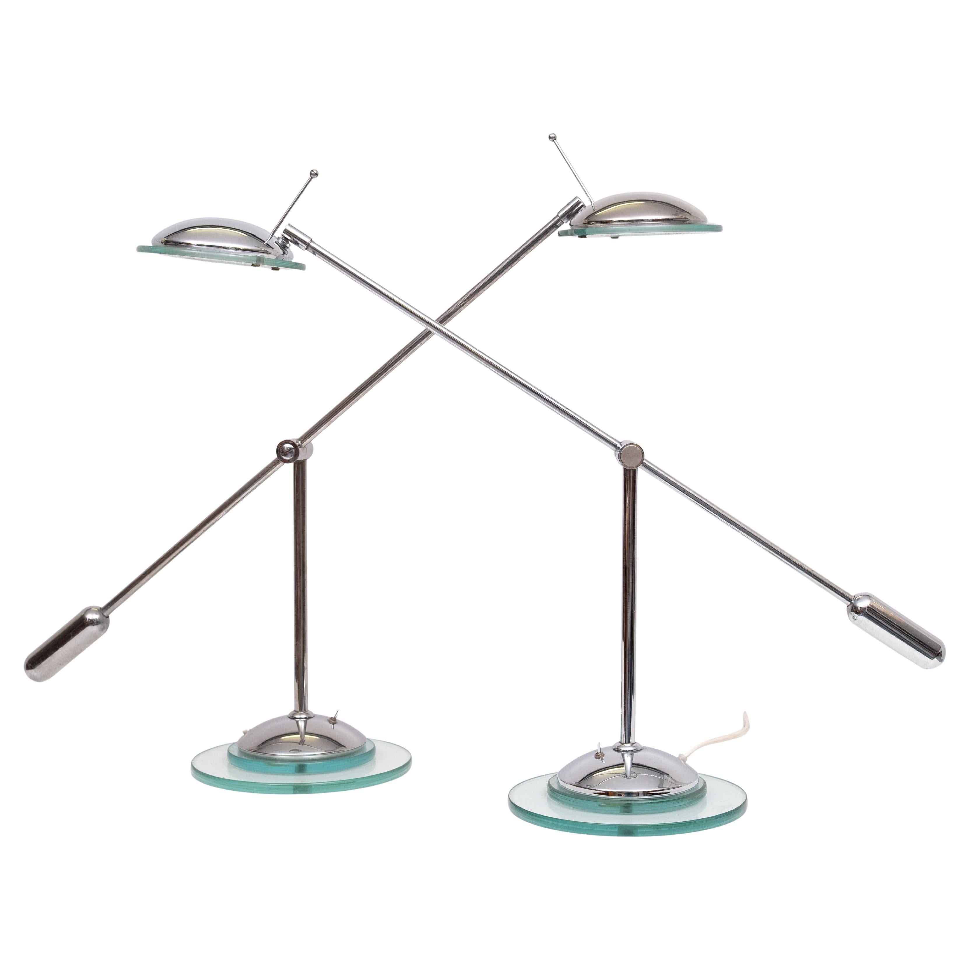 Herda Postmodern Halogen Counterbalance Design Vintage Desk Lamps . en vente
