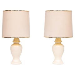 Herda  Set Keramik-Tischlampen mit passendem Schirm  1970s