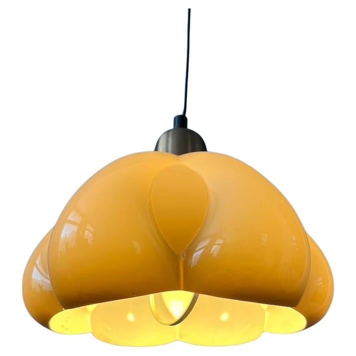 Herda Space Age Flower Plexiglass Pendant Lamp, 1970s