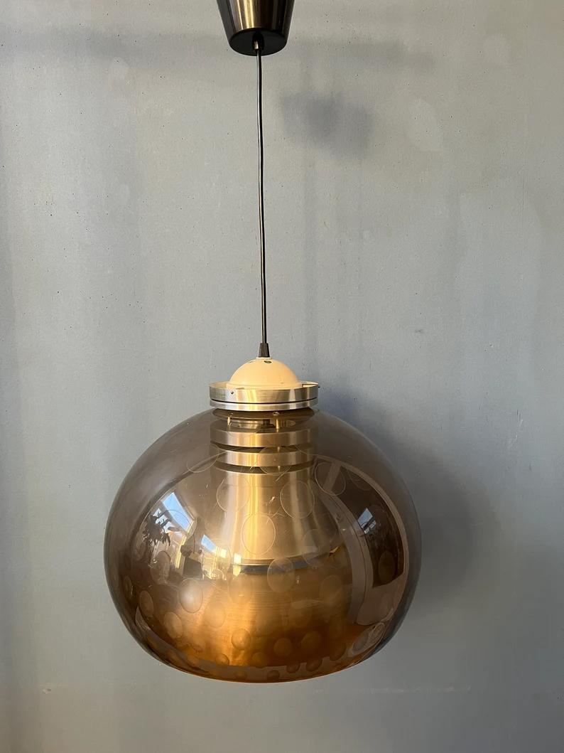 Metal Herda Space Age Mushroom Pendant Lamp, 1970s For Sale
