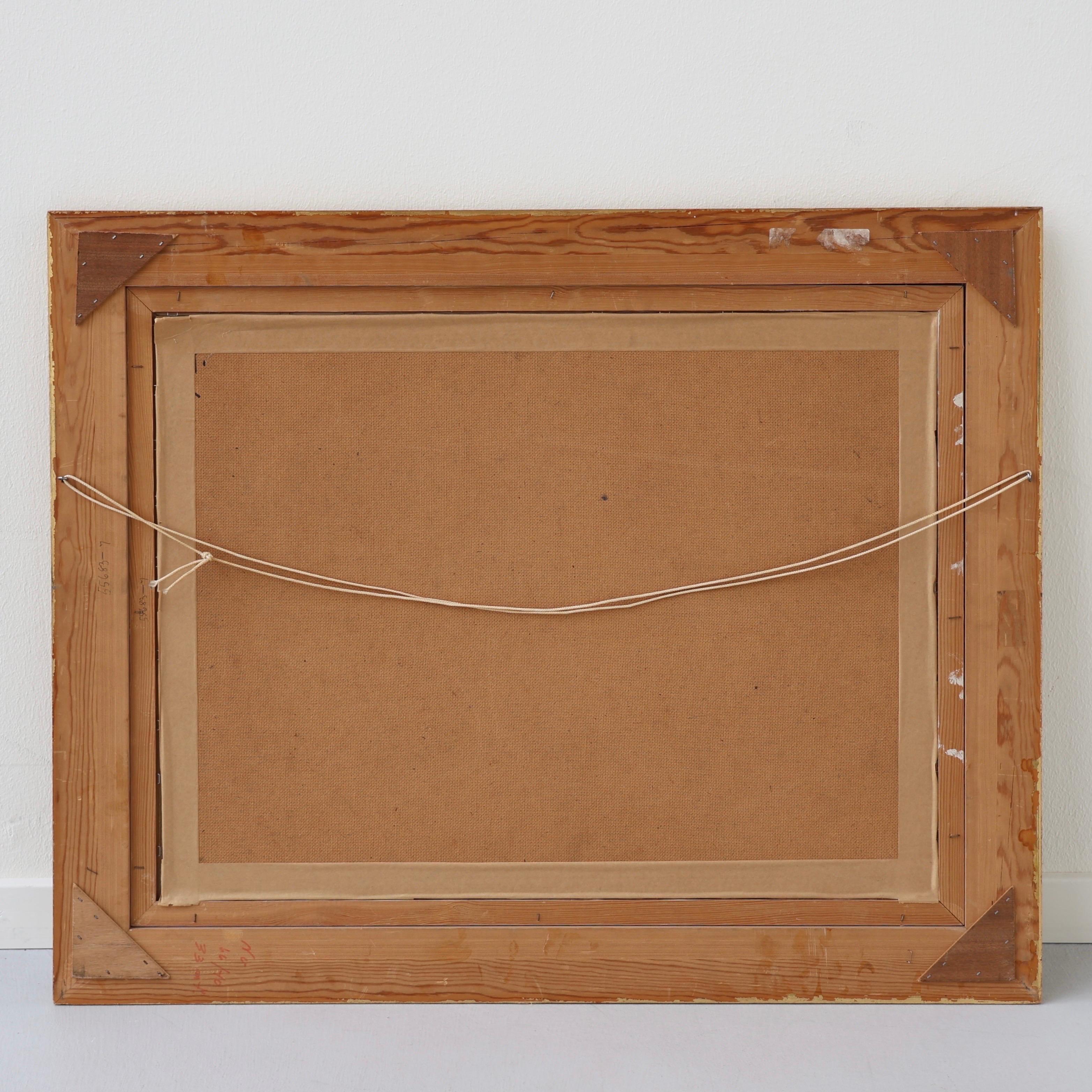 Herdis Gelardi, Naturalistische Malerei, Kopenhagener Rathausplatz, 1970er Jahre (Holz) im Angebot