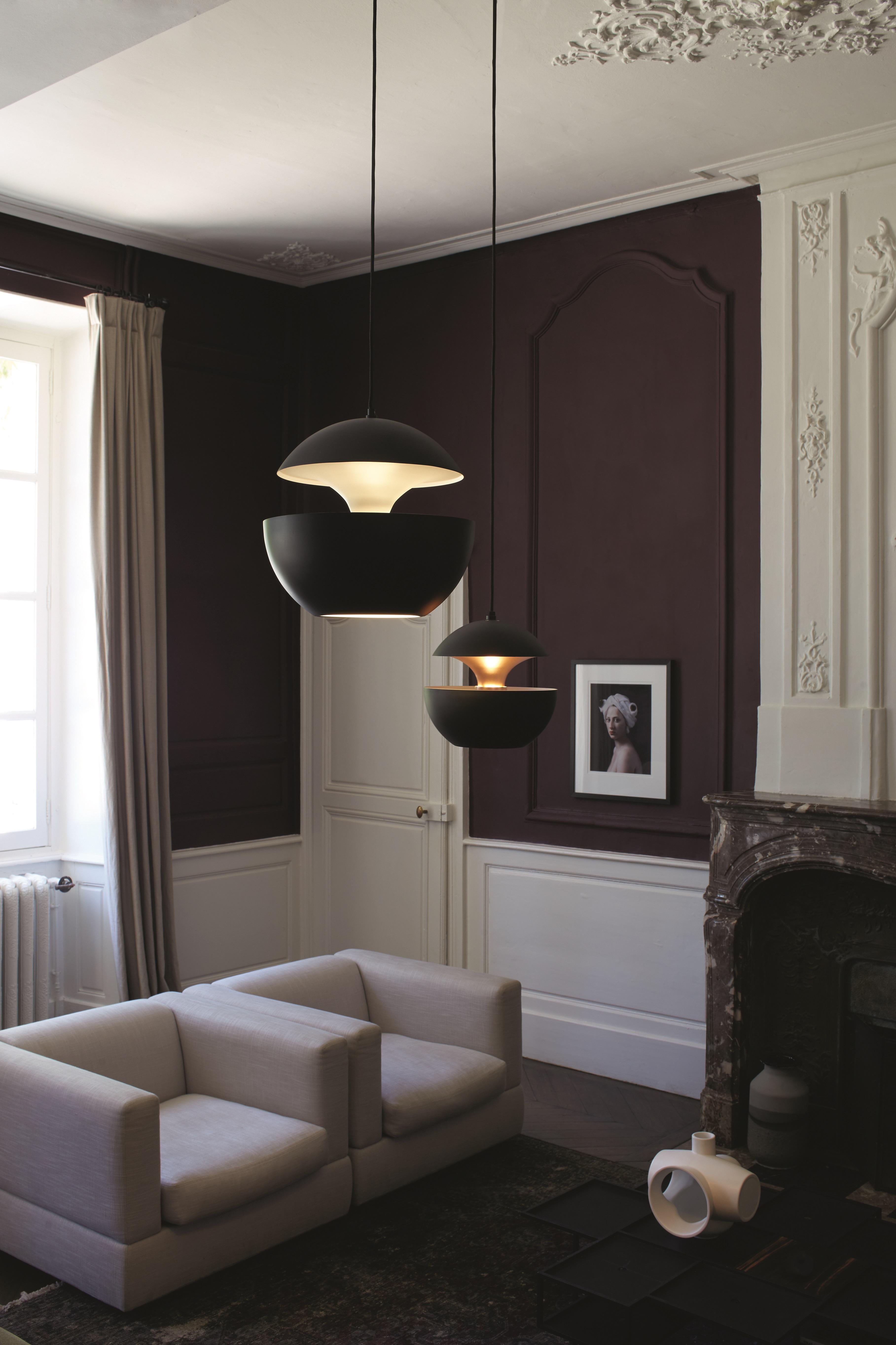 Other Here Comes the Sun Extra Large Black and Copper Pendant Lamp by Bertrand Balas