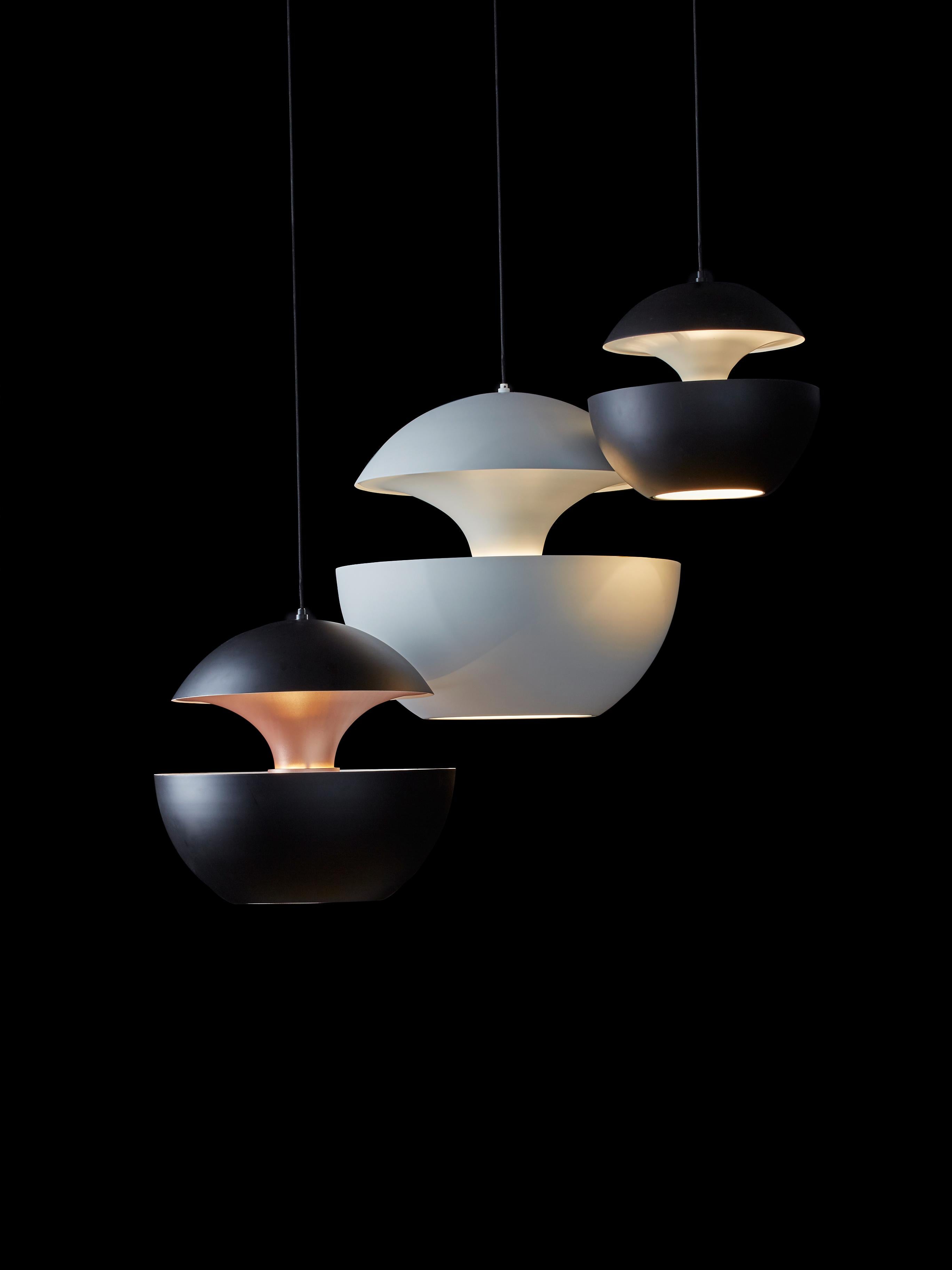 Here Comes The Sun Extra Large Black and White Pendant Lamp by Bertrand Balas In New Condition In Geneve, CH