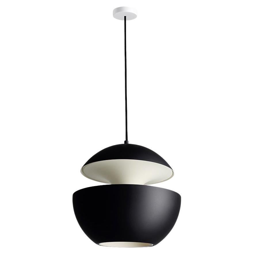 Here Comes the Sun Extra Large Black and White Pendant Lamp by Bertrand Balas For Sale