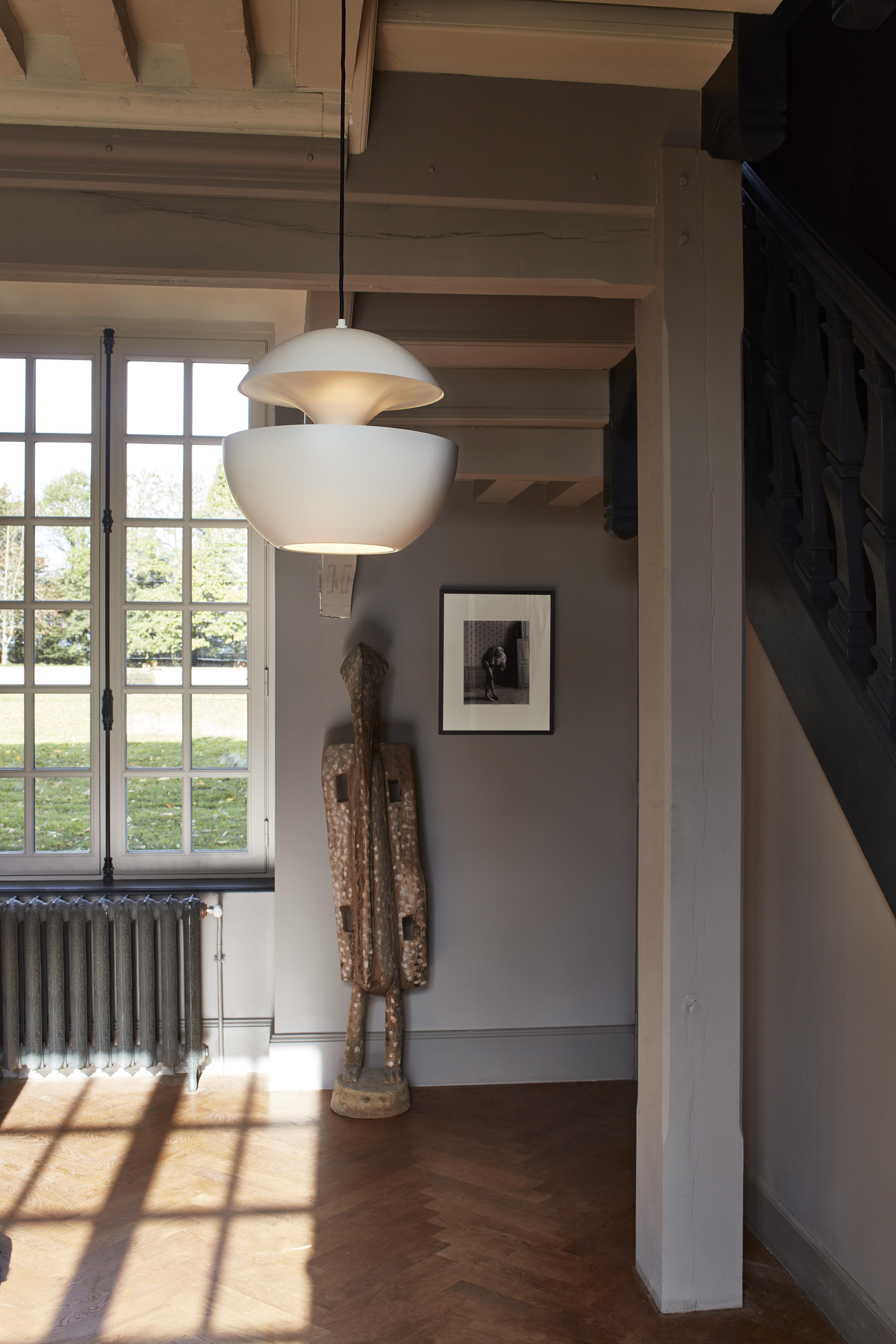 Post-Modern Here Comes the Sun Extra Large White Pendant Lamp by Bertrand Balas
