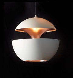 Here Comes the Sun Large White and Copper Pendant Lamp by Bertrand Balas