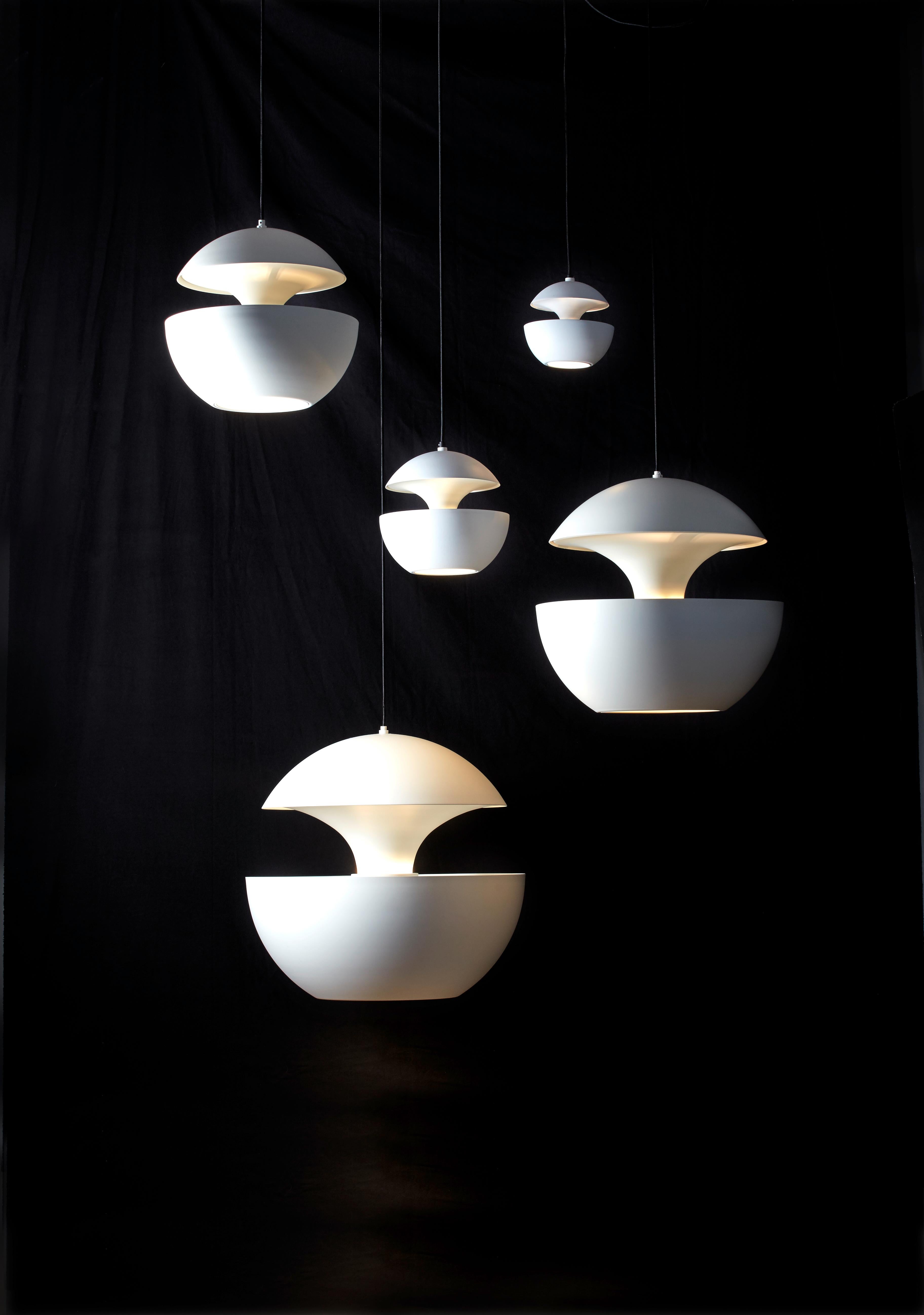 Here Comes The Sun Large White Pendant Lamp by Bertrand Balas In New Condition In Geneve, CH