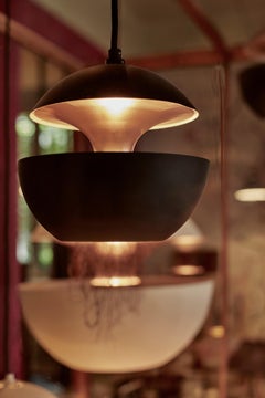 Here Comes the Sun Medium Black and Copper Pendant Lamp by Bertrand Balas
