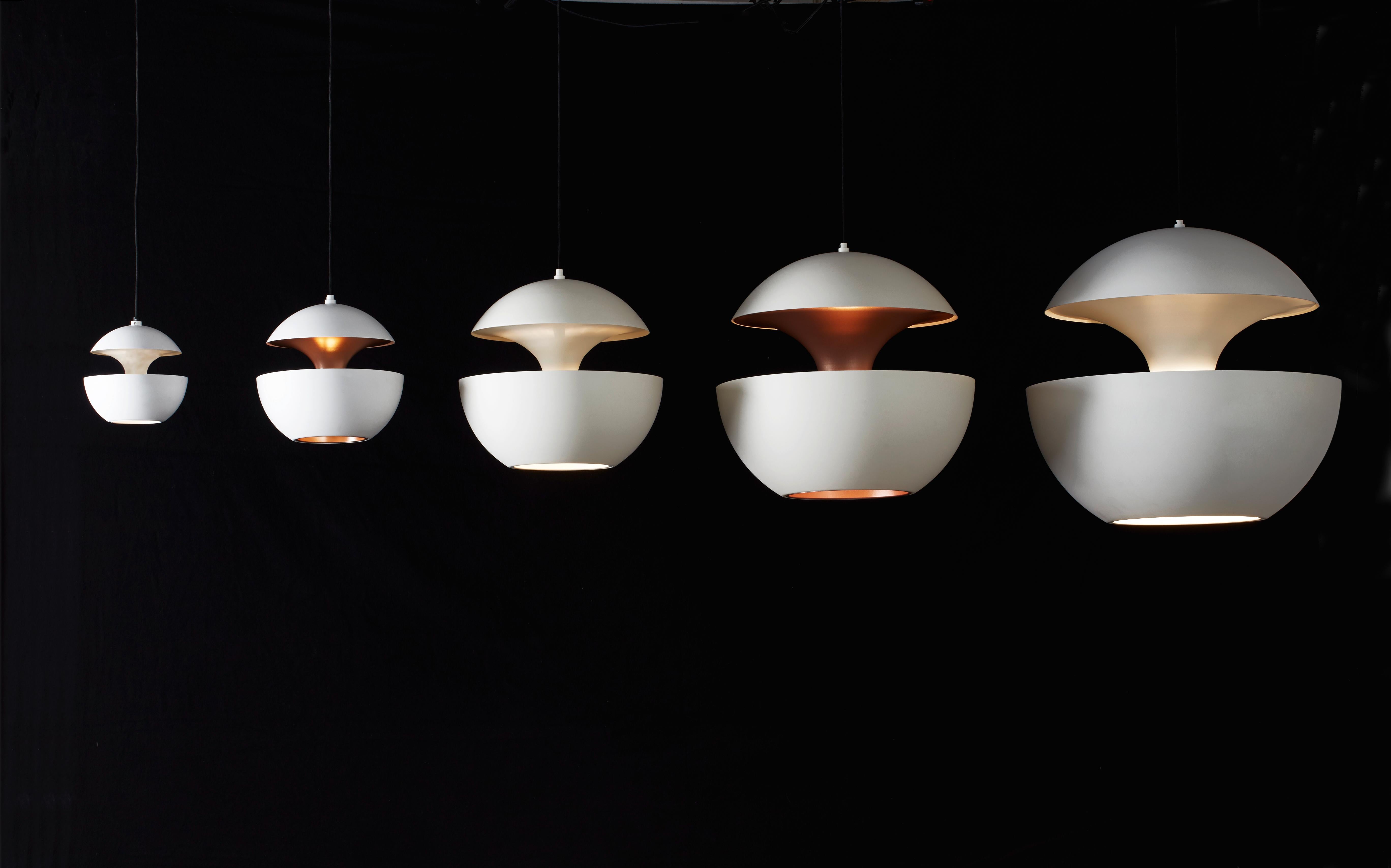 Contemporary Here Comes the Sun Medium White Pendant Lamp by Bertrand Balas For Sale