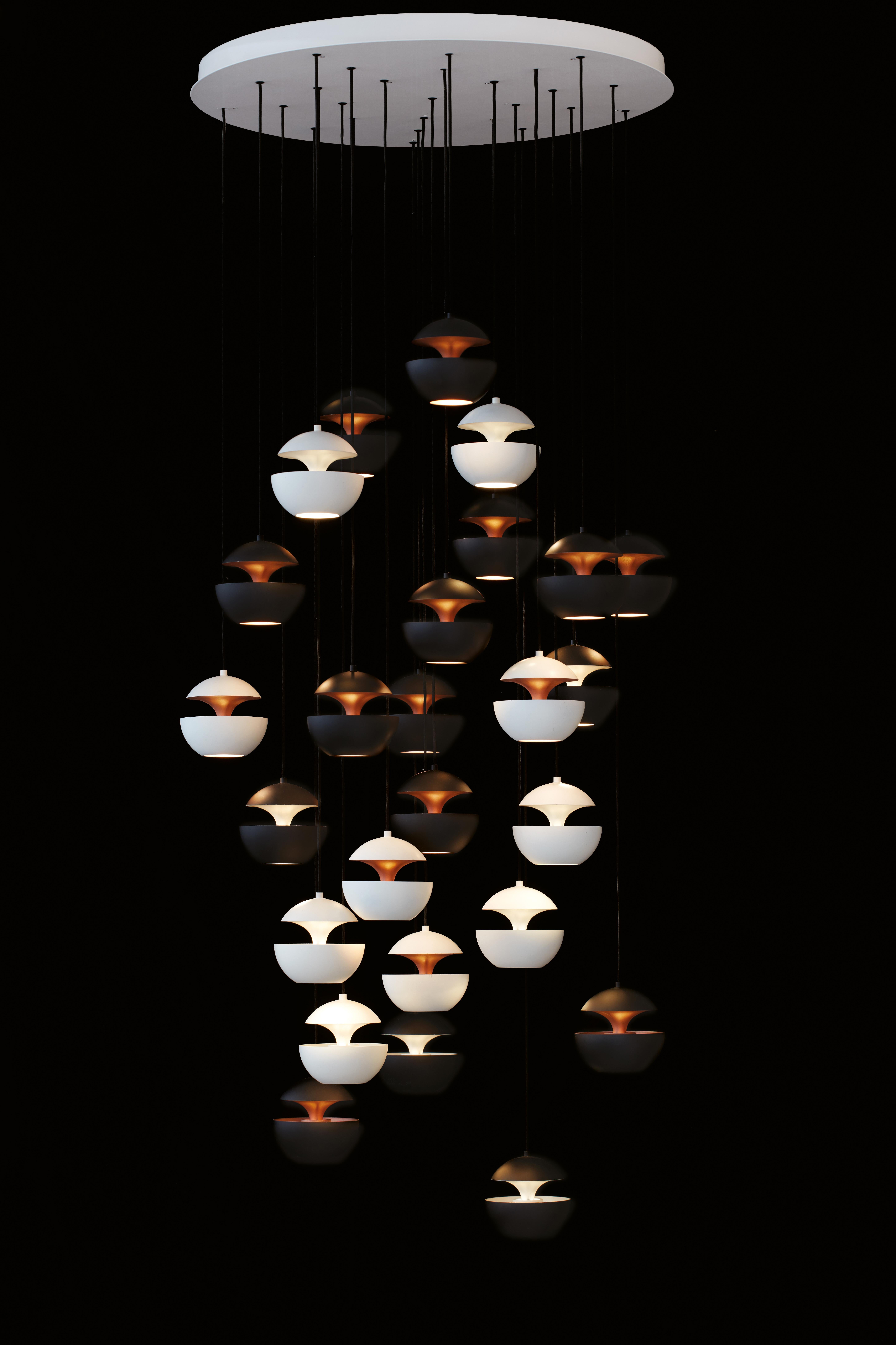 Contemporary Here Comes The Sun Mini White Pendant Lamp by Bertrand Balas