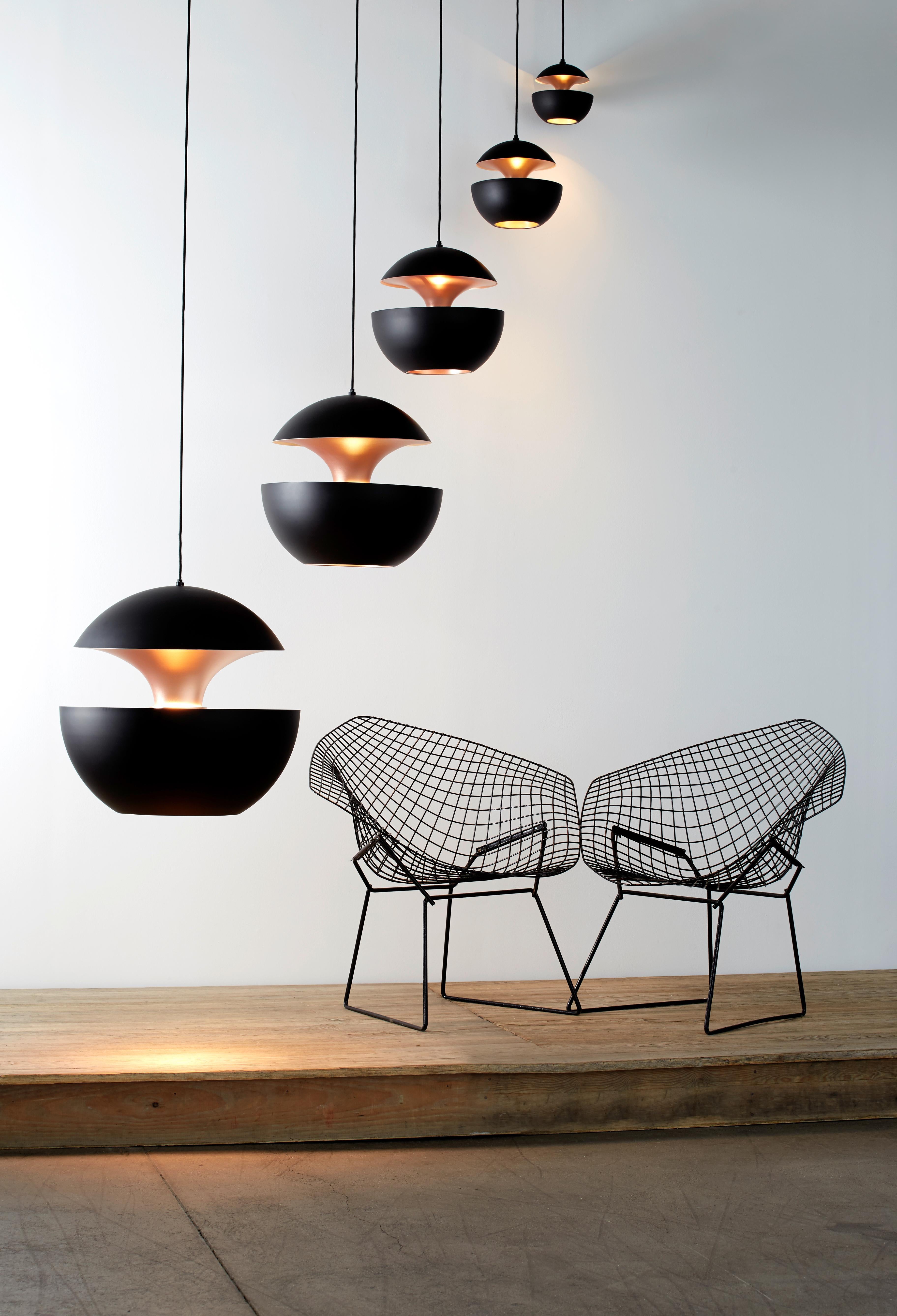 Other Here Comes the Sun Small Black and Copper Pendant Lamp by Bertrand Balas For Sale