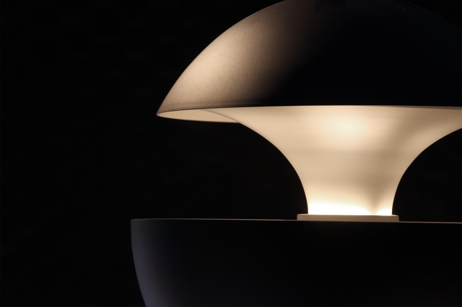 Post-Modern Here Comes the Sun Small Black and White Pendant Lamp by Bertrand Balas