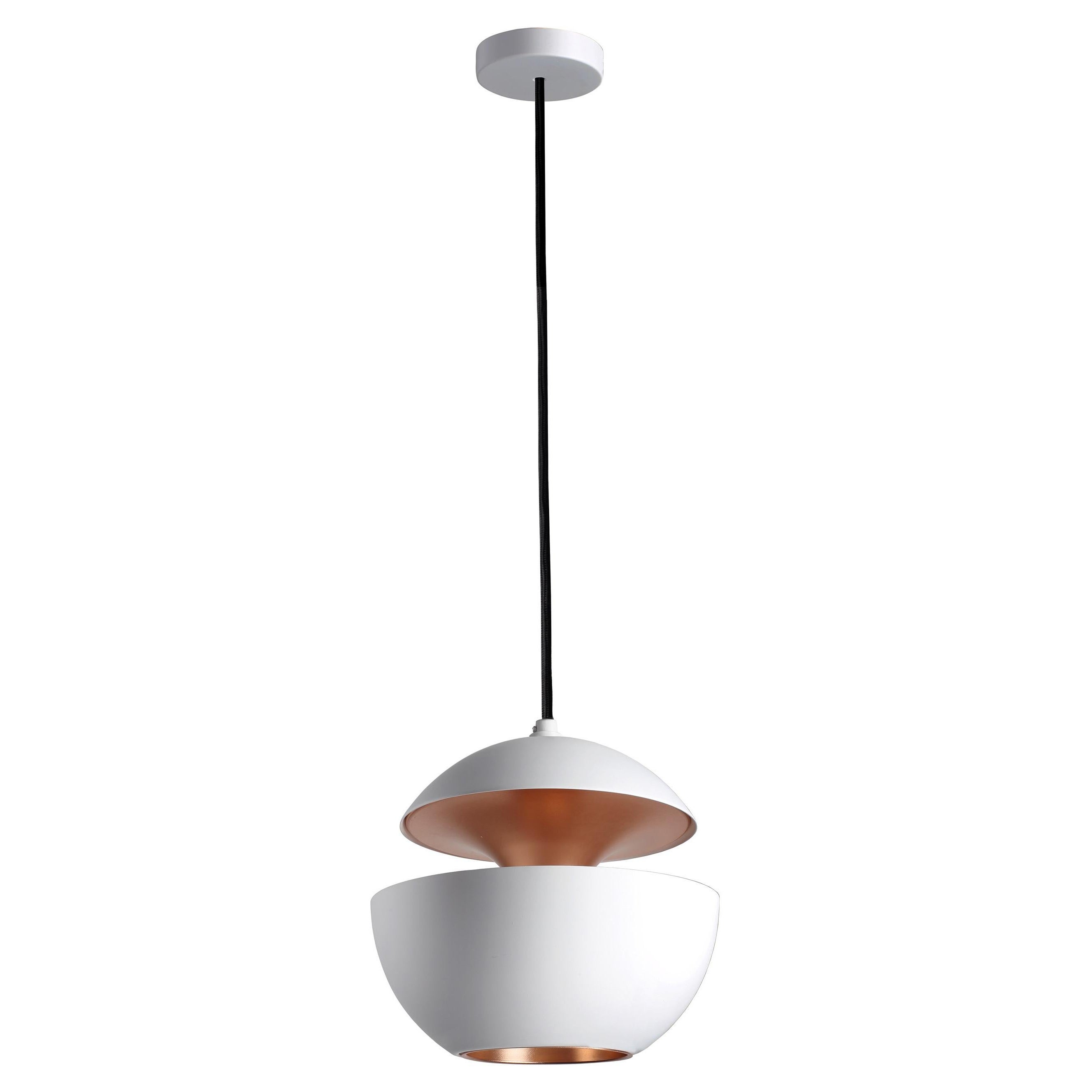 Here Comes the Sun Small White and Copper Pendant Lamp by Bertrand Balas For Sale