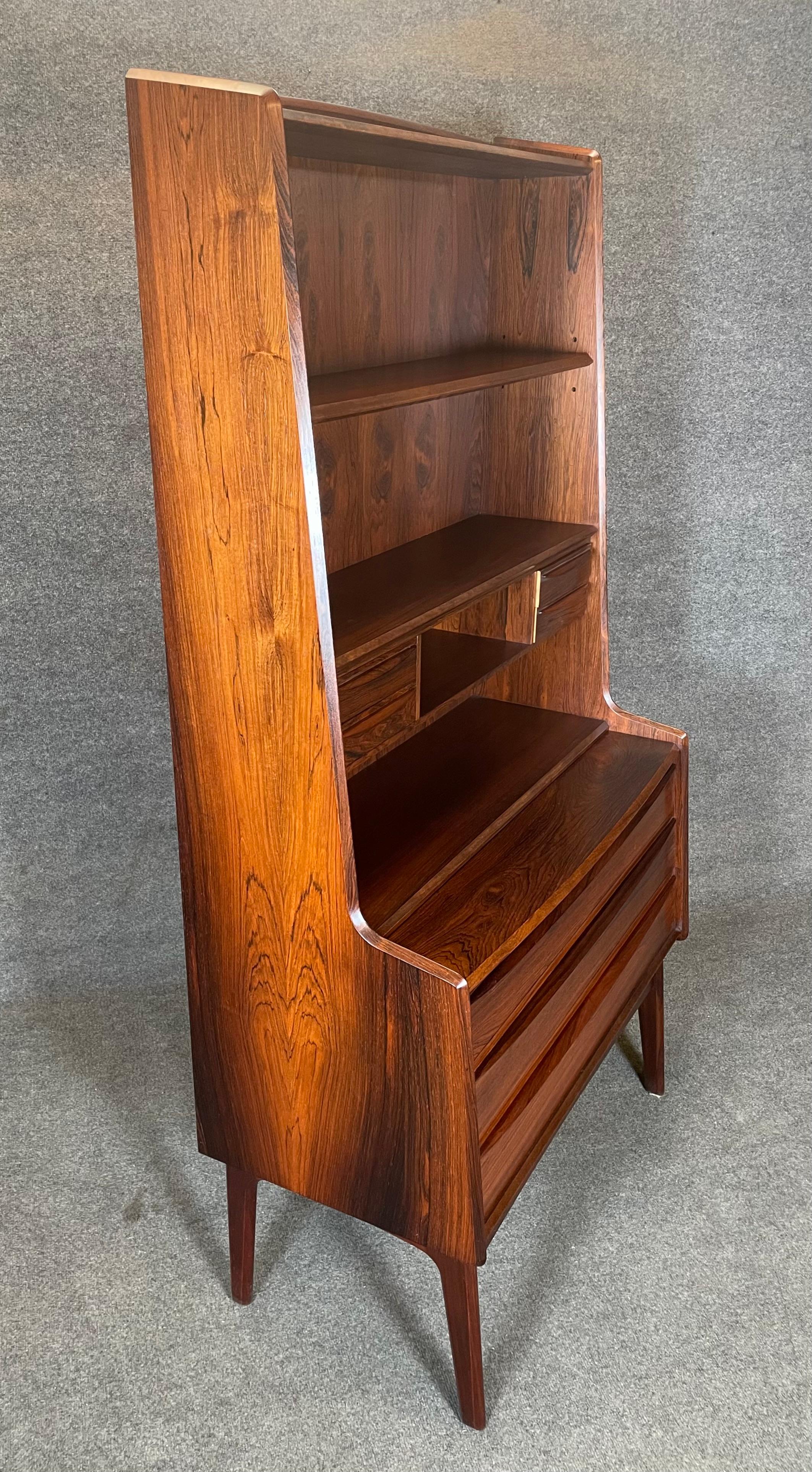 Here is a beautiful Scandinavian modern secretary-desk-bookcase manufactured in  For Sale 2