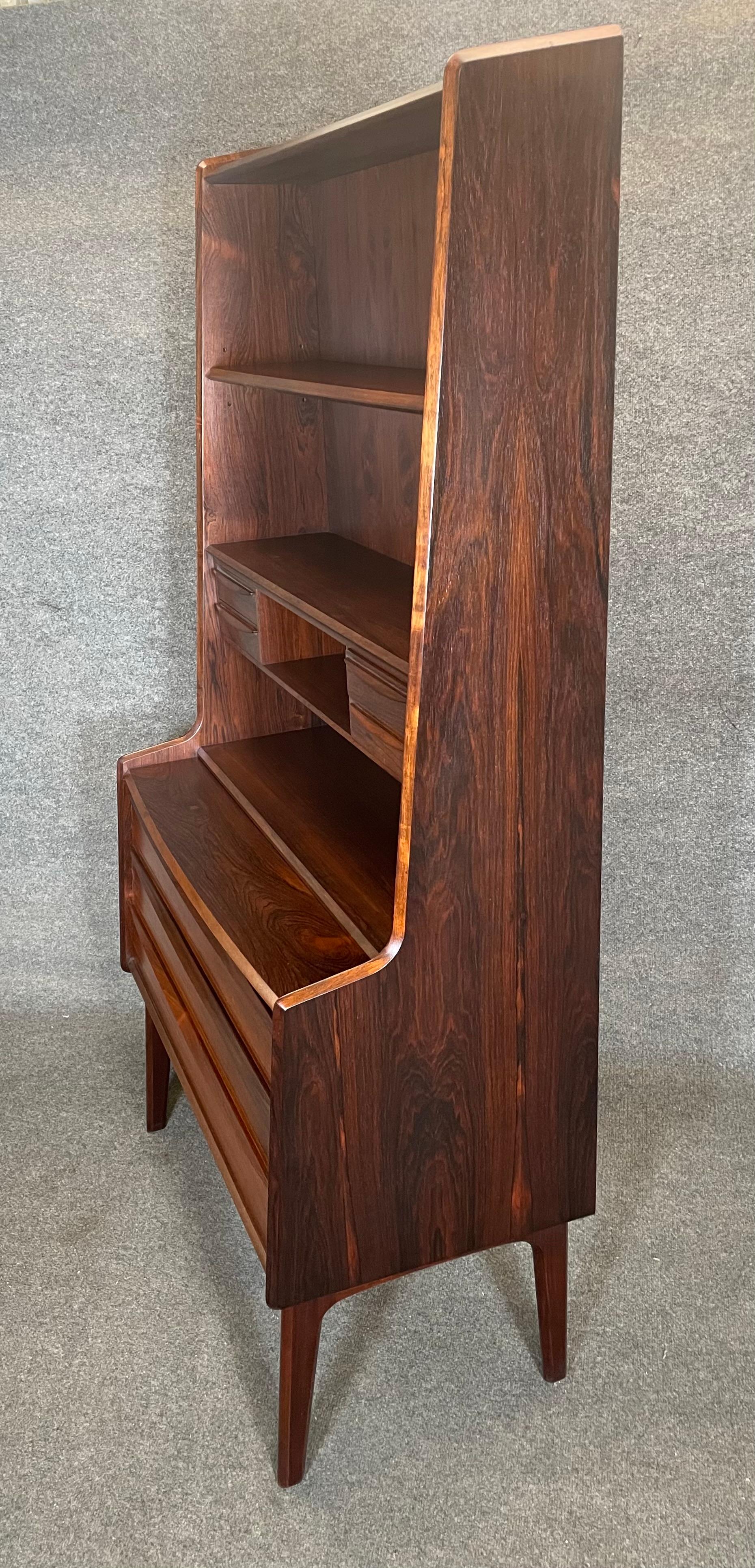 Here is a beautiful Scandinavian modern secretary-desk-bookcase manufactured in  For Sale 1