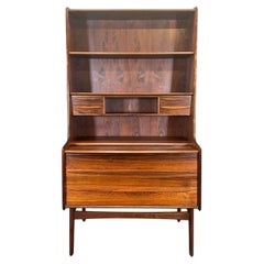 Vintage Here is a beautiful Scandinavian modern secretary-desk-bookcase manufactured in 