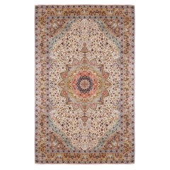 Tappeto d'area Hereke Tappeto turco formato palazzo  17 x 11 ft annodato a mano dimensioni della stanza