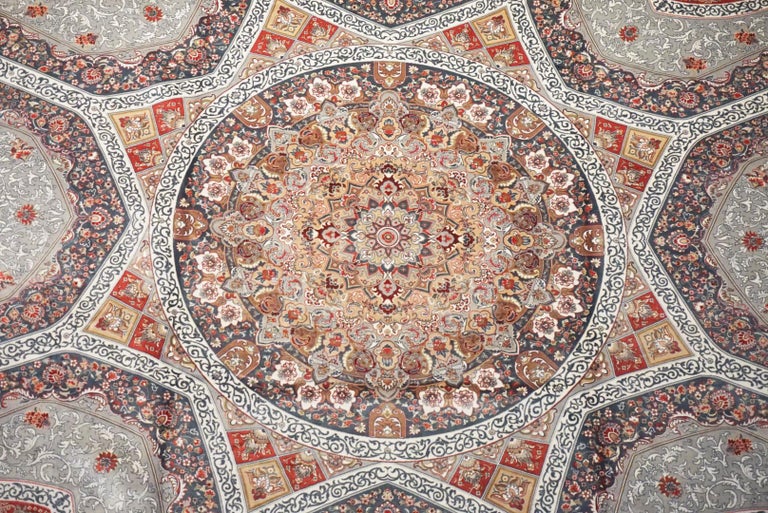 Hereke Art Silk Rug For Sale at 1stDibs