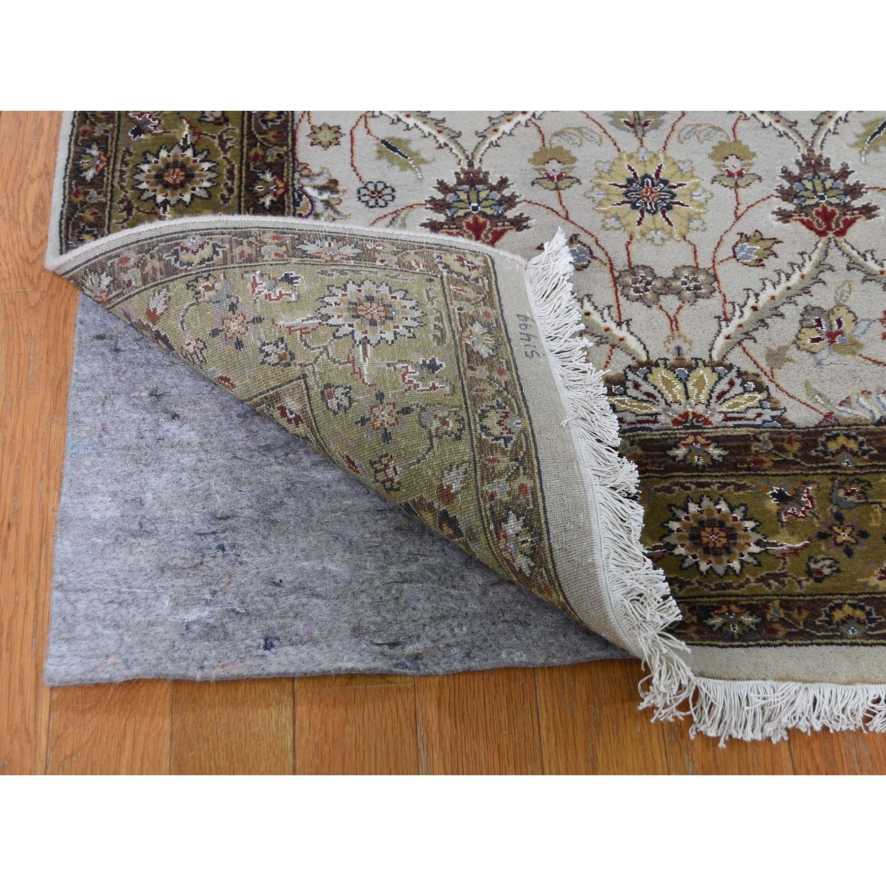 Hand-Knotted Hereke Design Wool and Silk 300 Kpsi Hand Knotted Extra Large Runner Rug