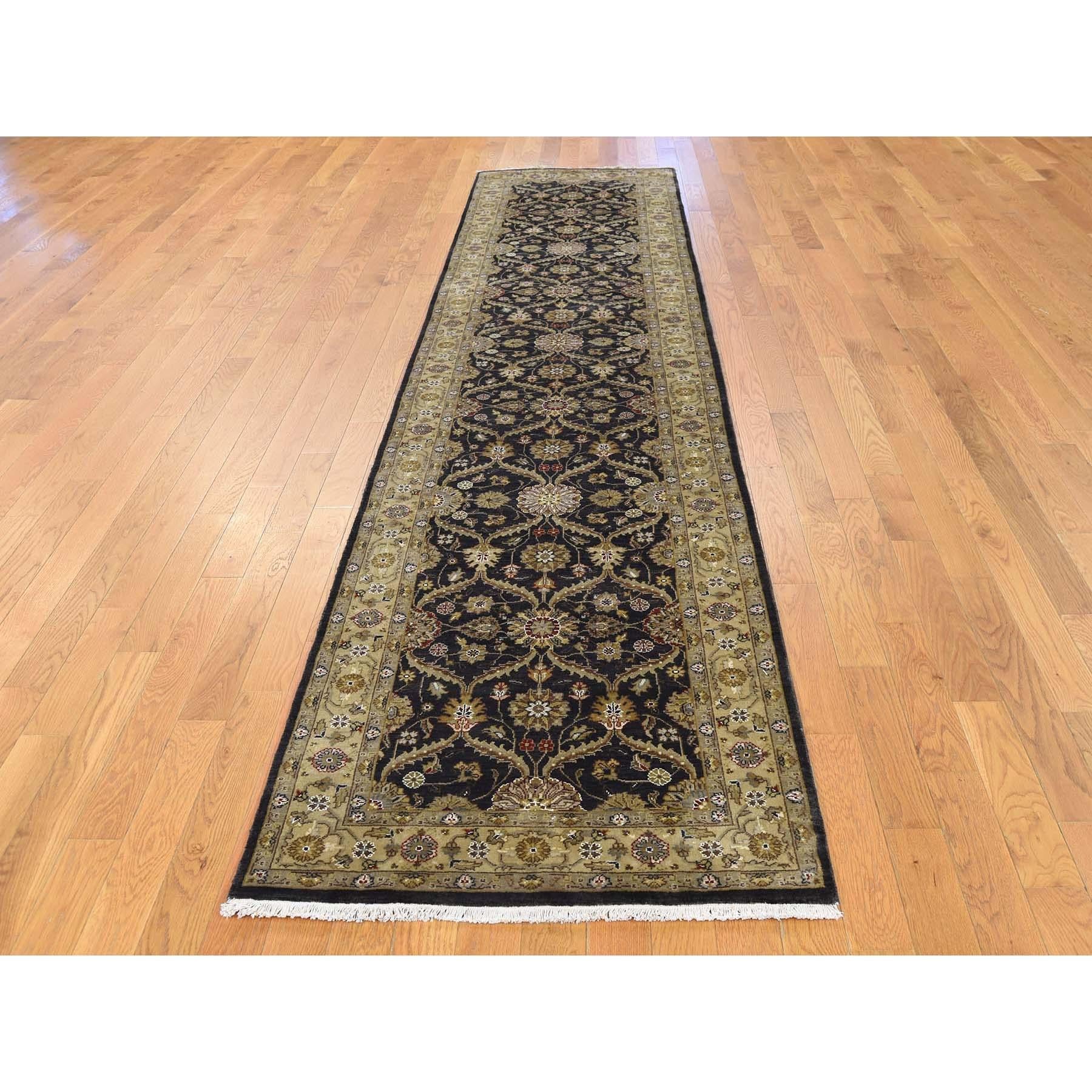 This is a truly genuine one-of-a-kind Hereke design wool and silk hand knotted 300 Kpsi runner rug. It has been knotted for months and months in the centuries-old Persian weaving craftsmanship techniques by expert artisans. Measures: 2'8