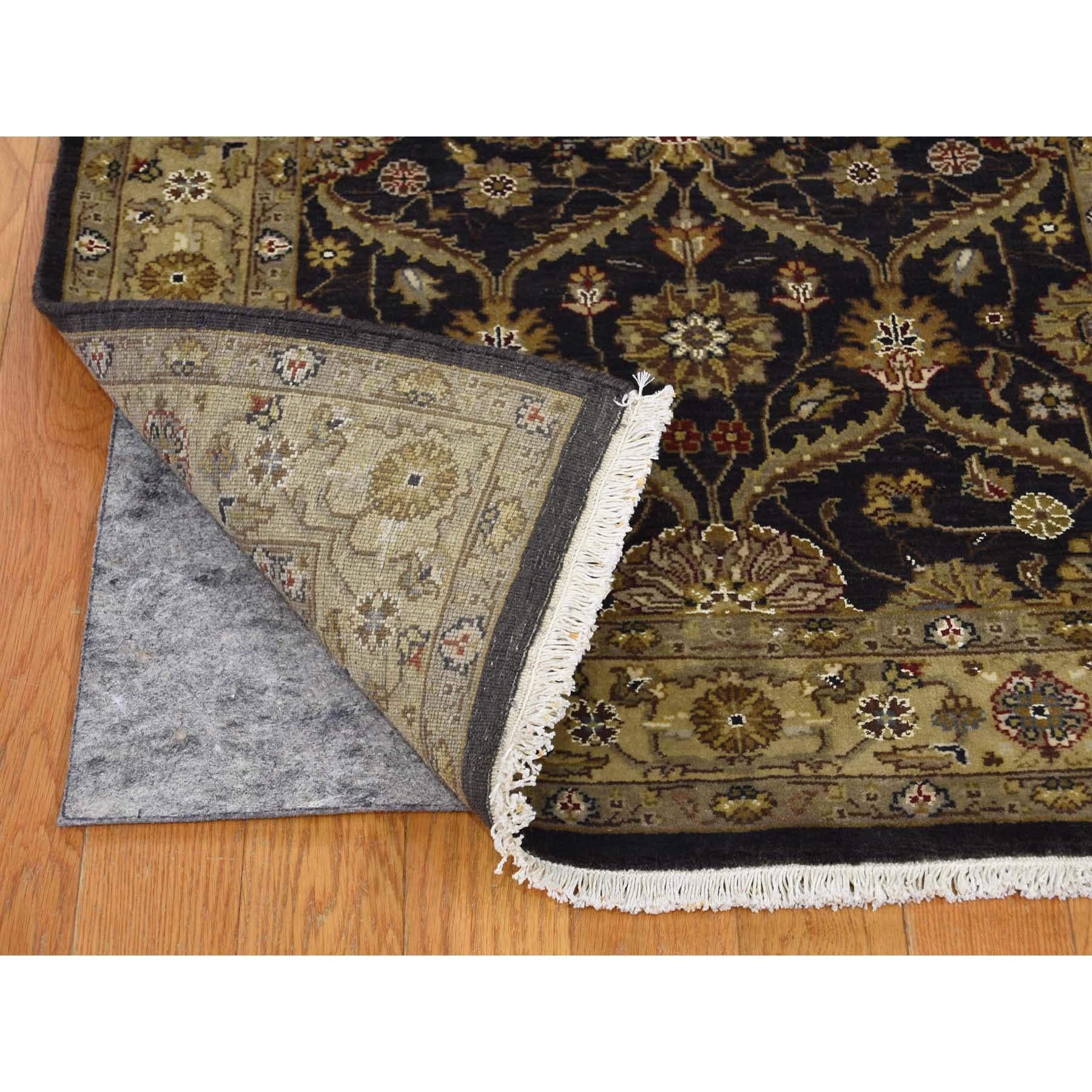 Hand-Knotted Hereke Design Wool and Silk Hand Knotted 300 Kpsi Runner Rug