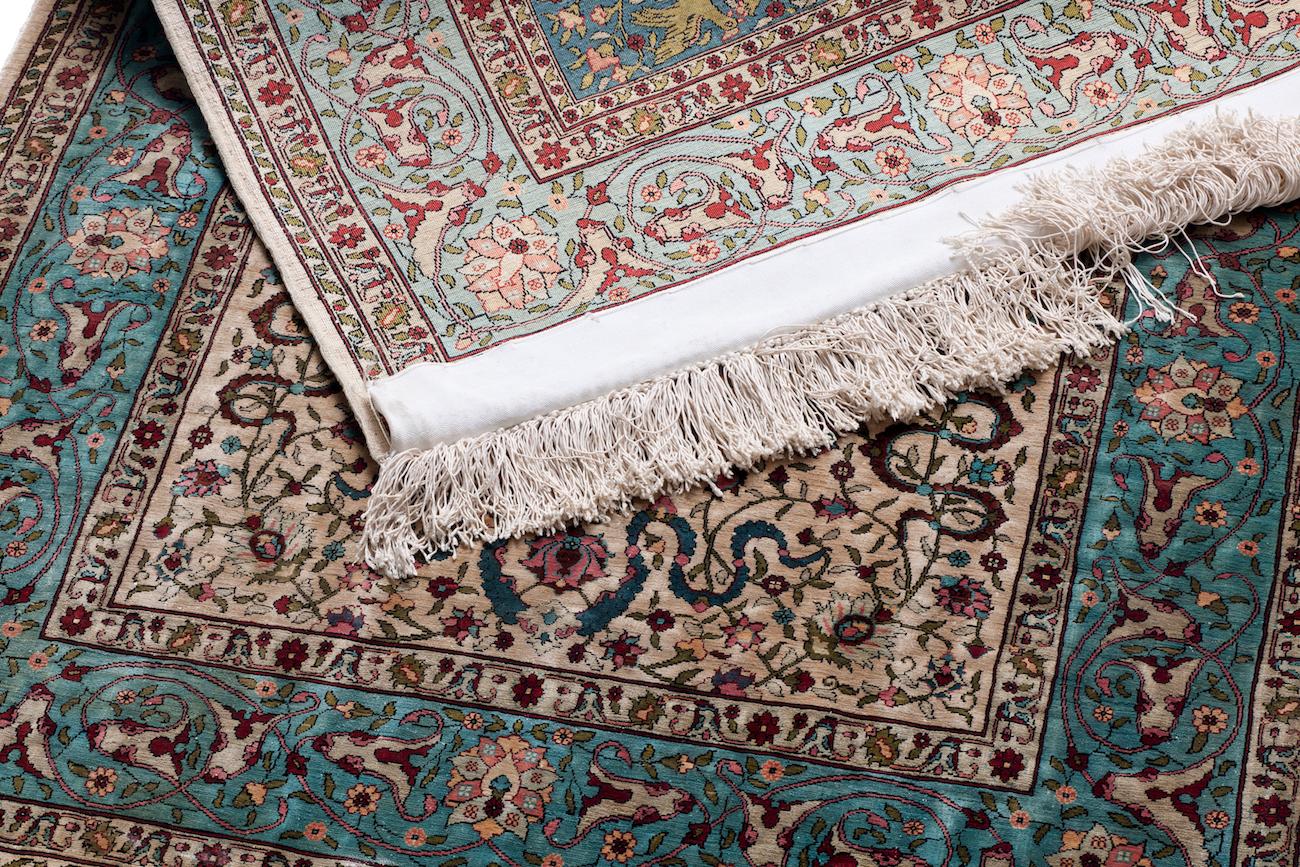hereke silk prayer rug
