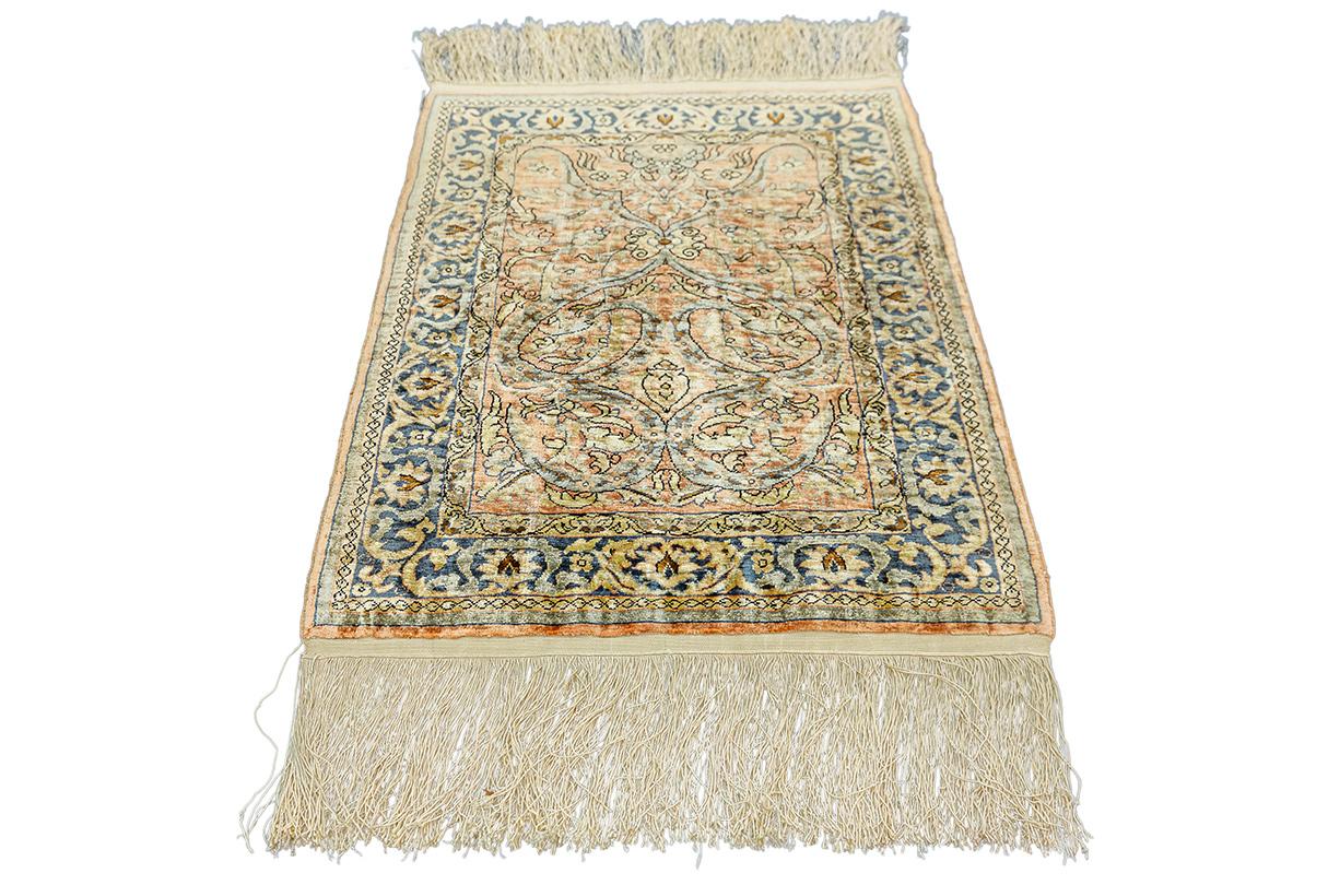 Turkish Hereke Rug Extra Silk For Sale