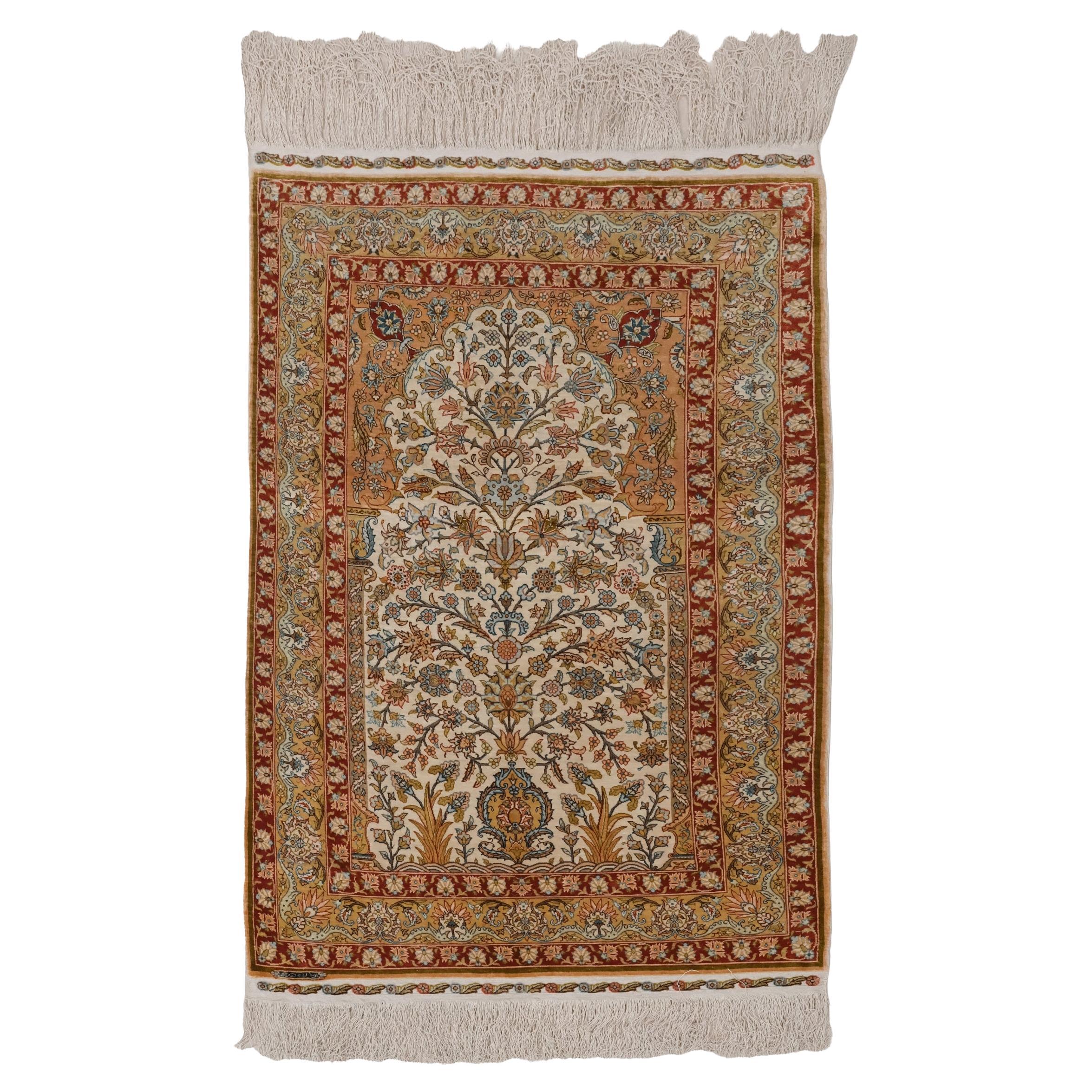 Hereke Teppich - Vintage Seidenteppich