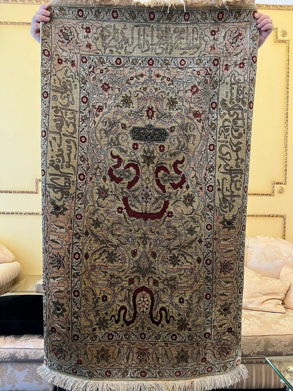 Hereke Silk Carpet For Sale 7