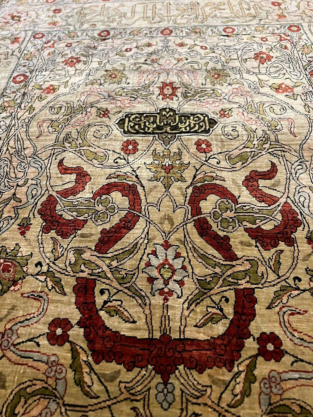 Hereke Silk Carpet For Sale 1