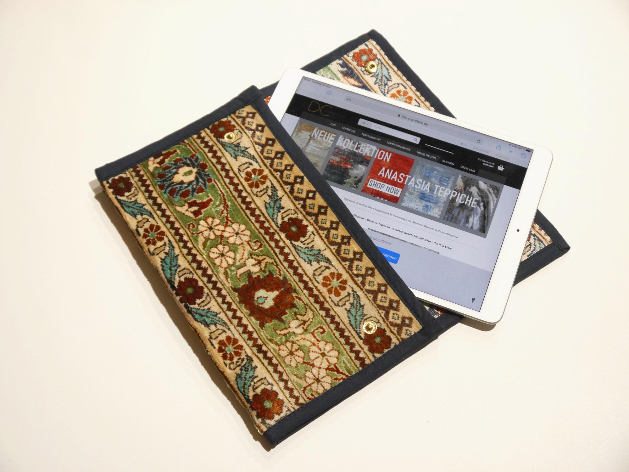 Hereke Silk Rug Bag Clutch or Cover for Tablet Ipad Case For Sale 1