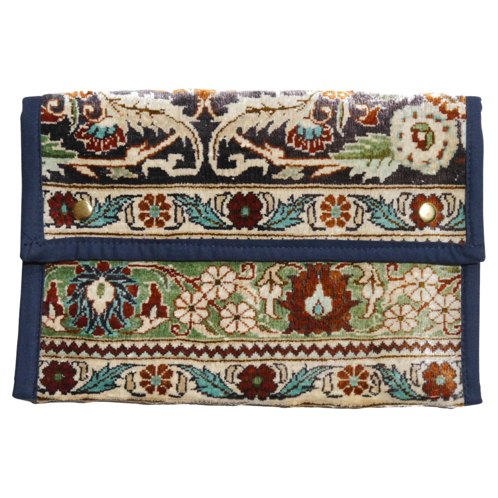 Hereke Silk Rug Bag Clutch or Cover for Tablet Ipad Case For Sale