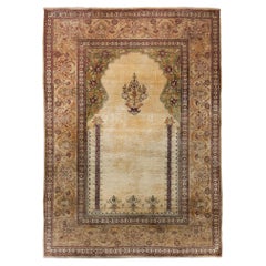 Antique Hereke Silk Rug - Early 20th Century