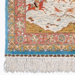 Antique Hereke Silk Rug - Mid 20th Century